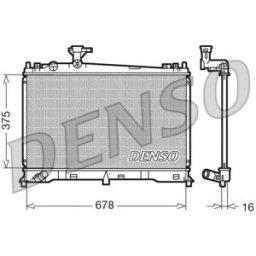 Radiador, arrefecimento do motor DENSO DRM44010