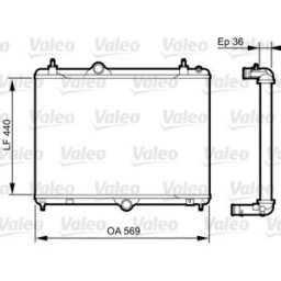 Radiador, arrefecimento do motor VALEO 735371