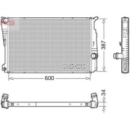 Radiador, arrefecimento do motor DENSO DRM05006