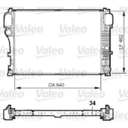 Radiador, arrefecimento do motor VALEO 735298