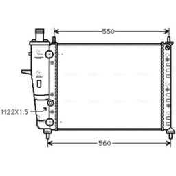 Radiador, arrefecimento do motor AVA COOLING FT2160