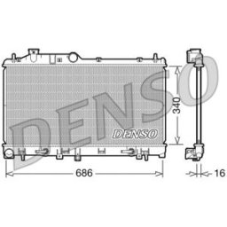 Radiador, arrefecimento do motor DENSO DRM36008