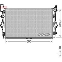Radiador, arrefecimento do motor DENSO DRM17114