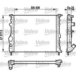 Radiador, arrefecimento do motor VALEO 732389
