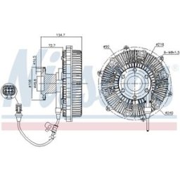 Embraiagem, ventilador do radiador NISSENS 86229