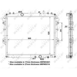 Radiador, bateria de tração NRF 53921A