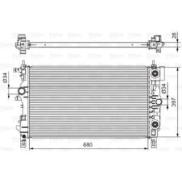 Radiador, arrefecimento do motor VALEO 701541