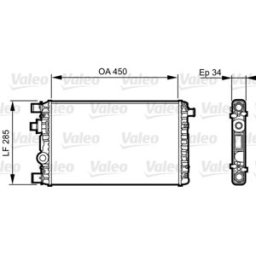 Radiador, arrefecimento do motor VALEO 732789