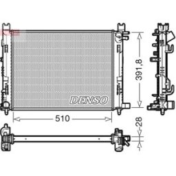 Radiador, arrefecimento do motor DENSO DRM23109