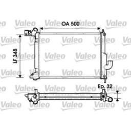 Radiador, arrefecimento do motor VALEO 732349