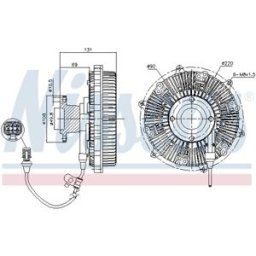 Embraiagem, ventilador do radiador NISSENS 86164