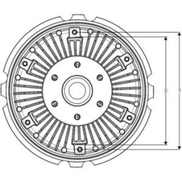 Embraiagem, ventilador do radiador NRF 49501