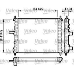 Radiador, arrefecimento do motor VALEO 732557