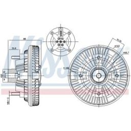 Embraiagem, ventilador do radiador NISSENS 86223