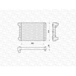 Radiador, arrefecimento do motor MAGNETI MARELLI 350213172000