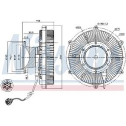 Embraiagem, ventilador do radiador NISSENS 86169