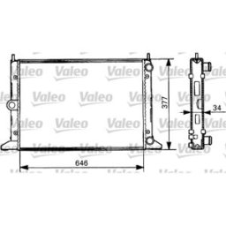 Radiador, arrefecimento do motor VALEO 731386