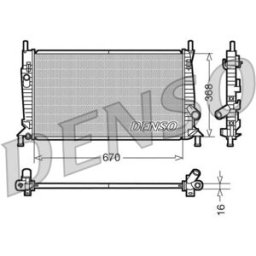 Radiador, arrefecimento do motor DENSO DRM10075