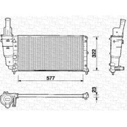 Radiador, arrefecimento do motor MAGNETI MARELLI 350213114000