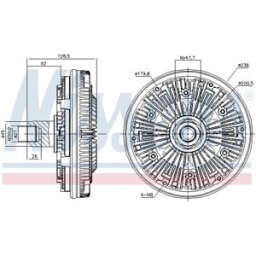 Embraiagem, ventilador do radiador NISSENS 86144