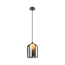 Lustre suspenso por cabo KLEA 1xG9/15W/230V preto fumado