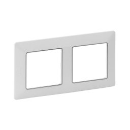 Legrand 754032 - Moldura para interruptores VALENA LIFE 2P branco/cromo
