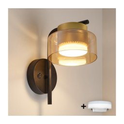 Brilagi - LED Aplique de parede AURA LUX 1xGX53/30W/230V preto/dourado