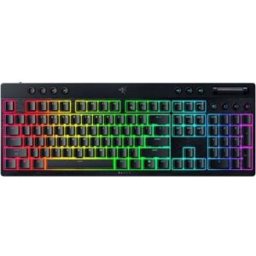Razer Teclado Gaming Mecânico BlackWidow V4 Low-Profile HyperSpeed Wireless/Bluetooth - Green Switches - Layout US - Preto