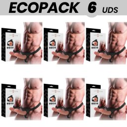 ECOPACK 6 UNIDADES - INTENSE ARNÊS OCO COM DILDO 16 X 3 CM