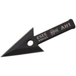 ESEE Arrowhead Point, Revestimento Preto em Pó, Embalagem Clamshell AH1-ARROWHEAD-CS