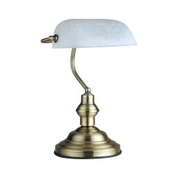 GLOBO 2492 - lâmpada de mesa ANTIQUE 1xE27/60W branco-pátina