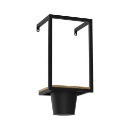 Floreira de parede 38x18 cm preto