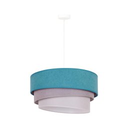 Duolla - Candeeiro suspenso TRIO 1xE27/15W/230V diâmetro 45 cm turquesa/cinzento/branco
