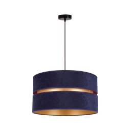 Duolla - Candeeiro suspenso DUO 1xE27/15W/230V diâmetro 40 cm azul/dourado
