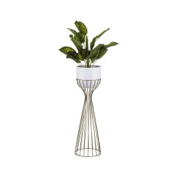 Floreira de metal LOFT 68x20 cm dourada/branco
