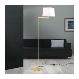Orion Stl 12-1187/1 - Candeeiro de chão CARLTON 1xE27/40W/230V branco/dourado