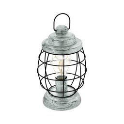 Eglo 79436 - Candeeiro de Mesa BAMPTON 1xE27/60W/230V prateado