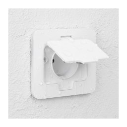 Brilagi - Tomada de chão embutida para exterior IP55 branca retangular