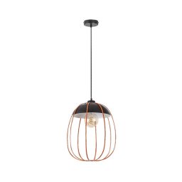 Rabalux 72034 - Candelabro suspenso SVENS 1xE27/60W/230V preto/laranja