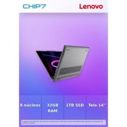 Portátil Lenovo - Intel Core Ultra 7 355 / 32GB DDR5 / 1TB SDD / 14'' Touch / OLED / 120Hz / WI-FI 7 / Pen / Windows 11 Home / Cinza - Yoga 7 2-in-1 14IPH11-806