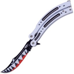 FACA DE BOLSO JKR FAN BLADE 10 CM WHITE SHARK JKR0586