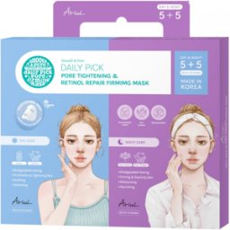 Ariul Smooth and Pure Daily Pick Máscaras Faciais Redutoras de Poros e Máscaras Refirmantes de Retinol 10 un.