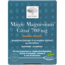 New Nordic Magic Citrato de Magnésio Músculos, Nervos e Microcirculação 60 comp.