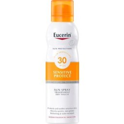 Eucerin Sun Protection Sensitive Protect SPF30 Spray Solar de Corpo Transparente Toque Seco 200mL SPF30