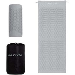 Akumata Long Acupressure Tapete de Acupressão com Almofada Massajador de Todo o Corpo 1 un. Gray and Gray