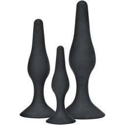TOYJOY - ANAL PLAY CURVY COMPANIONS PLUG ANAL 3 PEÇAS PRETO