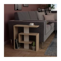Mesa de apoio SALY 57x55 cm bege/castanho