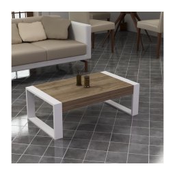 Mesa de centro RETRO 40x90 cm branco/castanho
