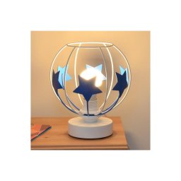 Candeeiro de mesa para crianças STARS 1xE27/15W/230V azul/branco