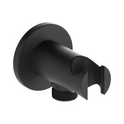 KFA Armatura 845-053-81 - Suporte de duche redondo com saída MOZA latão/mate preto